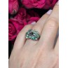 925 Sterling Silver Spinel & CZ Ring Size 6
