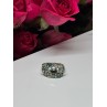 925 Sterling Silver Spinel & CZ Ring Size 6