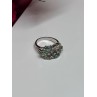 925 Sterling Silver Spinel & CZ Ring Size 6