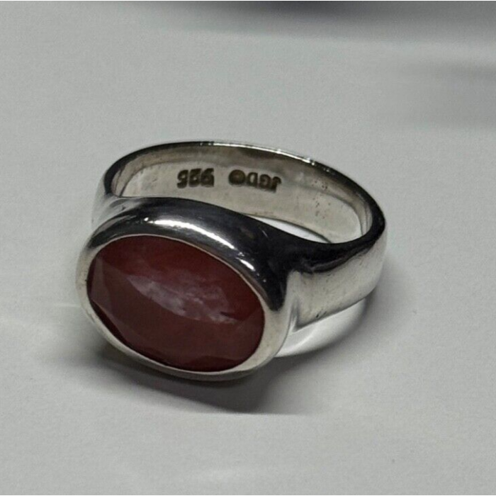 Vintage 925 Sterling Silver Agate Ring Size 7