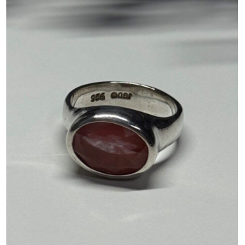 Vintage 925 Sterling Silver Agate Ring Size 7