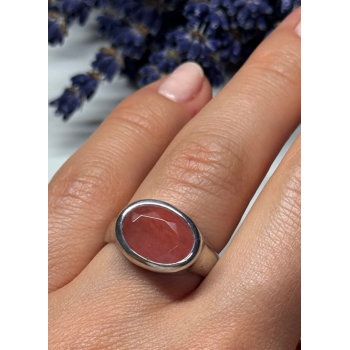 Vintage 925 Sterling Silver Agate Ring Size 7