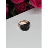 925 Sterling Silver Gold Plated Black Spinel Ring Size 8.5