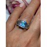 925 Sterling Silver CZ & Marcasite Ring Size 6