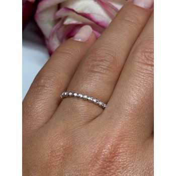 925 Sterling Silver Gold Plated CZ Ring Size 6