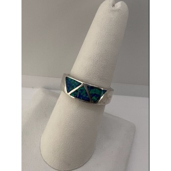 925 Sterling Silver & Opal Ring Size 7