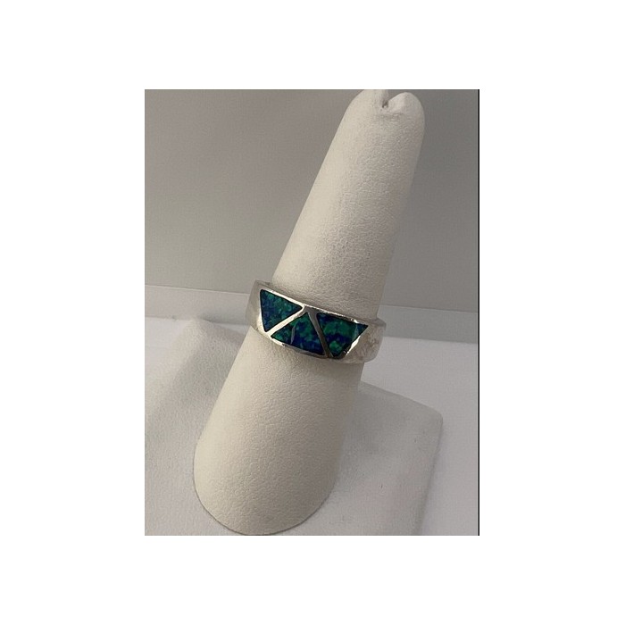 925 Sterling Silver & Opal Ring Size 7