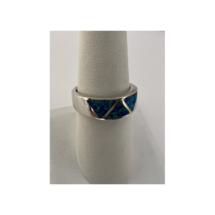 925 Sterling Silver & Opal Ring Size 7