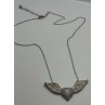 925 STERLING SILVER CZ ANGEL'S HEART NECKLACE