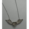 925 STERLING SILVER CZ ANGEL'S HEART NECKLACE