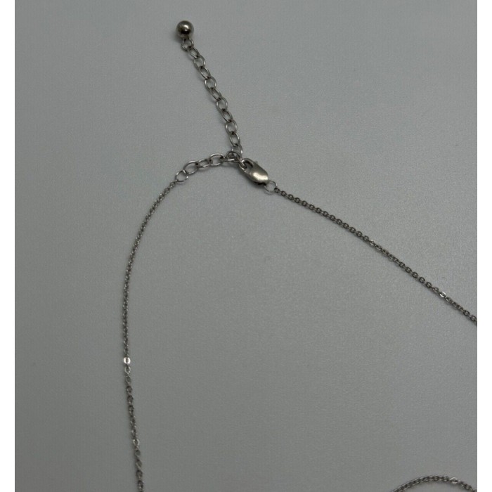 925 STERLING SILVER CZ ANGEL'S HEART NECKLACE