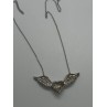 925 STERLING SILVER CZ ANGEL'S HEART NECKLACE
