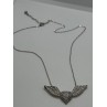 925 STERLING SILVER CZ ANGEL'S HEART NECKLACE