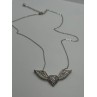 925 STERLING SILVER CZ ANGEL'S HEART NECKLACE