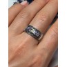 Vintage 925 Sterling Silver Tourmalines & Marcasite Ring Size 8
