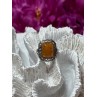 925 Sterling Silver Amber Ring Size 5