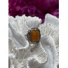 925 Sterling Silver Amber Ring Size 5