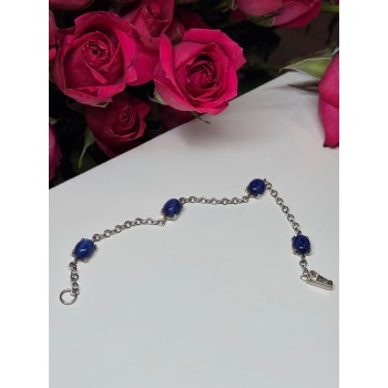925 Sterling Silver Star Sapphire Bracelet Length 7.5