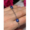 925 Sterling Silver Star Sapphire Bracelet Length 7.5