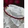 925 Sterling Silver Gold Plated Ruby Bracelet Length 7.5