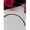 925 Sterling Silver Gold Plated Ruby Bracelet Length 7.5