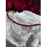925 Sterling Silver Gold Plated Ruby Bracelet Length 7.5