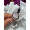 925 Sterling Silver Morganite & Pink Spinel Ring Size 7