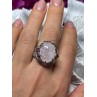 925 Sterling Silver Morganite & Pink Spinel Ring Size 7