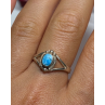 925 Sterling Silver Turquoise Ring Size 8