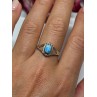 925 Sterling Silver Turquoise Ring Size 8