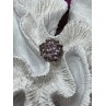 925 Sterling Silver Amethyst & Marcasite Ring Size 5