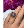 925 Sterling Silver Amethyst & Marcasite Ring Size 5