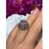 925 Sterling Silver Amethyst & Marcasite Ring Size 5