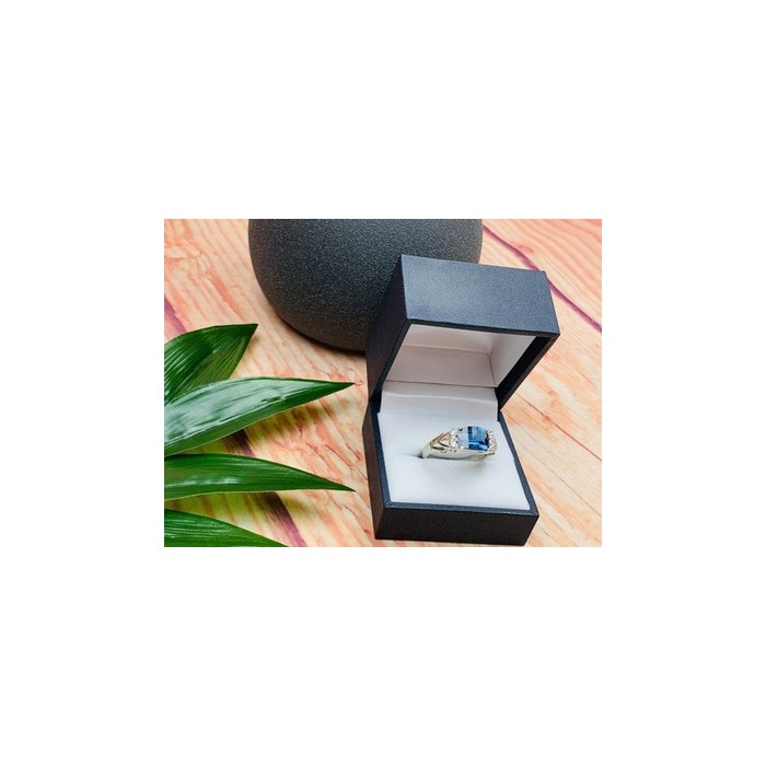 925 STERLING SILVER SPINEL & CZ RING SIZE 9