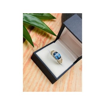 925 STERLING SILVER SPINEL & CZ RING SIZE 9