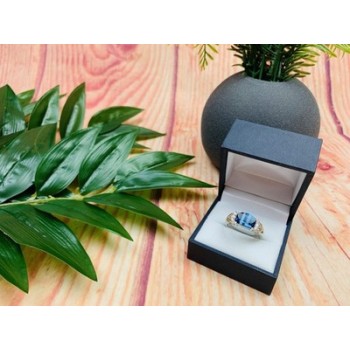 925 STERLING SILVER SPINEL & CZ RING SIZE 9