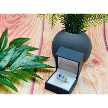 925 STERLING SILVER SPINEL & CZ RING SIZE 9