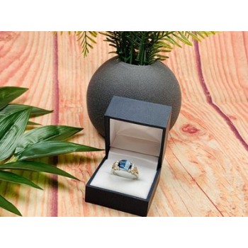 925 STERLING SILVER SPINEL & CZ RING SIZE 9