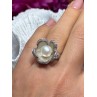 925 STERLING SILVER PEARL & WHITE SAPPHIRE 