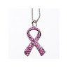 925 Sterling Silver Pink CZ Pendant