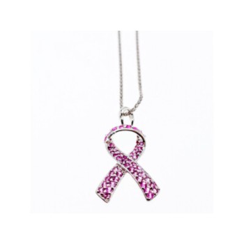 925 Sterling Silver Pink CZ Pendant