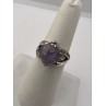925 Sterling Silver Purple CZ Ring Size 6.5