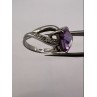 925 Sterling Silver Purple CZ Ring Size 6.5