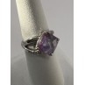925 Sterling Silver Purple CZ Ring Size 6.5