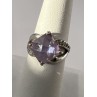 925 Sterling Silver Purple CZ Ring Size 6.5