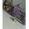 925 Sterling Silver Peridot & Colorless Quartz Ring Size 8