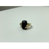925 Sterling Silver Gold Plated Black Onyx Ring Size 8.5