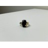 925 Sterling Silver Gold Plated Black Onyx Ring Size 8.5