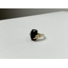 925 Sterling Silver Gold Plated Black Onyx Ring Size 8.5