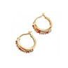 925 Sterling Silver Gold Plated Ruby Earrings